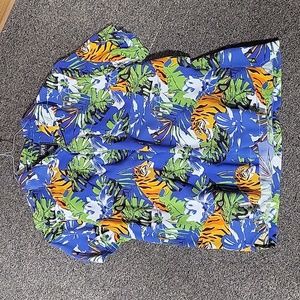 Vintage Tiger Print collared shirt